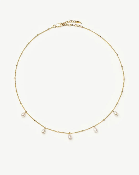 Pearl Baya Baroque Chain Choker | 18ct Gold Vermeil/Pearl Necklaces Missoma