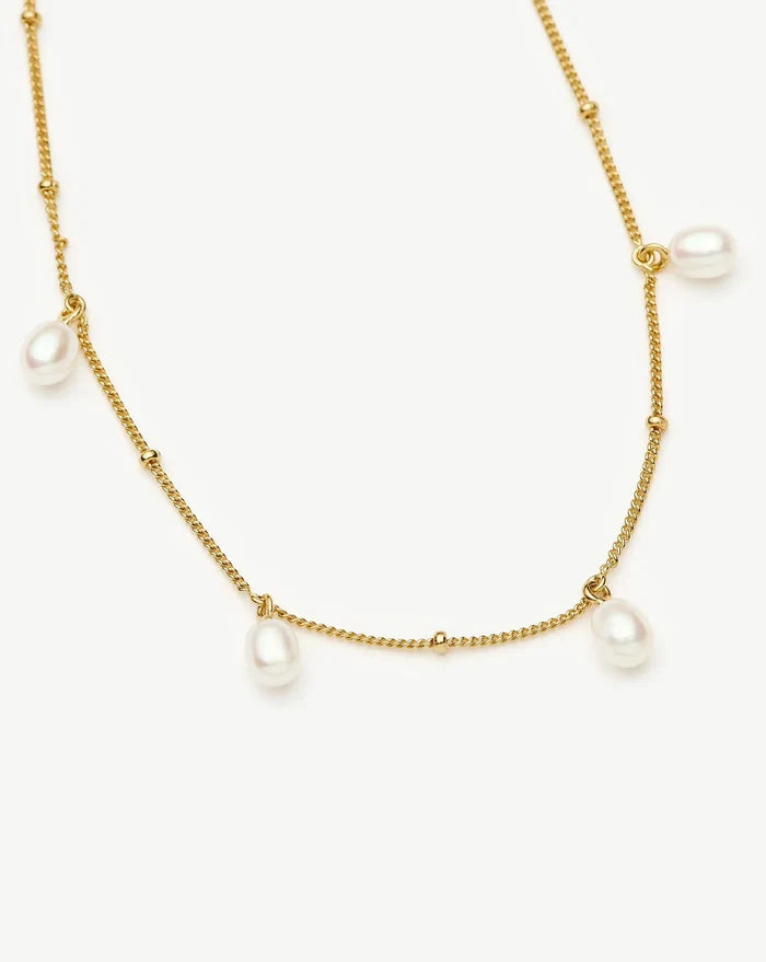 Pearl Baya Baroque Chain Choker | 18ct Gold Vermeil/Pearl Necklaces Missoma
