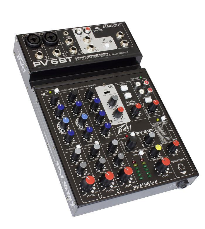 Peavey PV6BT 6-Channel Non-Powered Mixer w/ Bluetooth