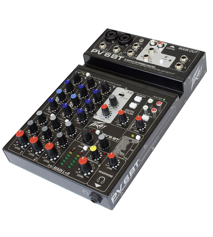 Peavey PV6BT 6-Channel Non-Powered Mixer w/ Bluetooth