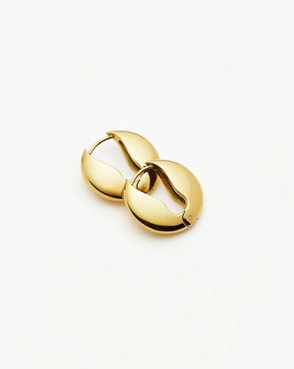 Pebble Hinged Hoop Earrings | 18ct Gold Plated Earrings Missoma