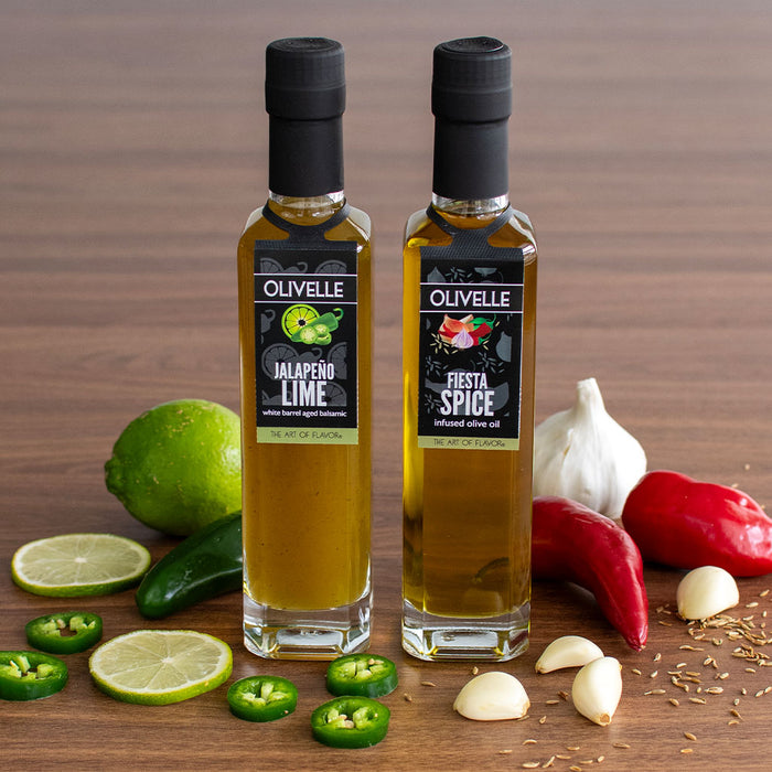 Fiesta Spice Infused Olive Oil and Jalapeno Lime White Barrel Aged Balsamic