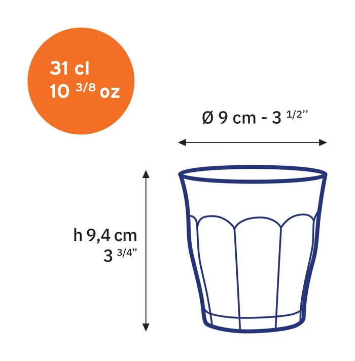 Picardie Clear Tumbler - 10 3/8oz