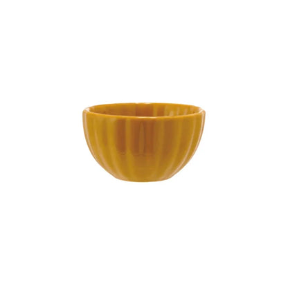 Pinch Bowl - Ribbed Mustard