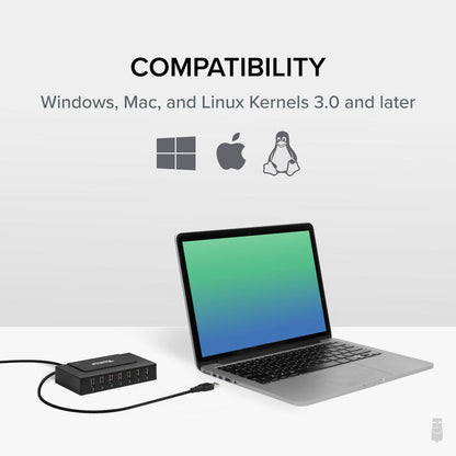 Compatibility: Windows, Mac, and Linux Kernels 3.0 and later for USB2-HUB7BC 7-port USB hub.