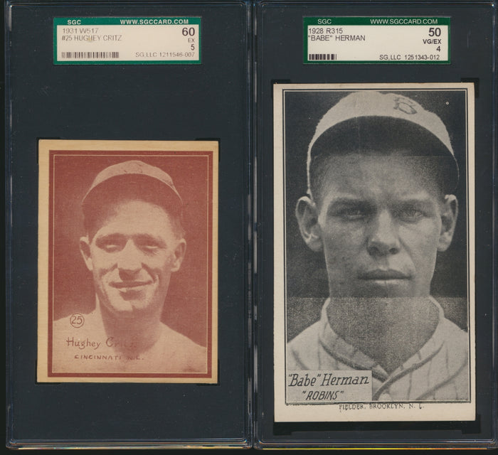 Pre-WWII Baseball Mixer (50 spots, Limit 2) featuring W515 Babe Ruth!