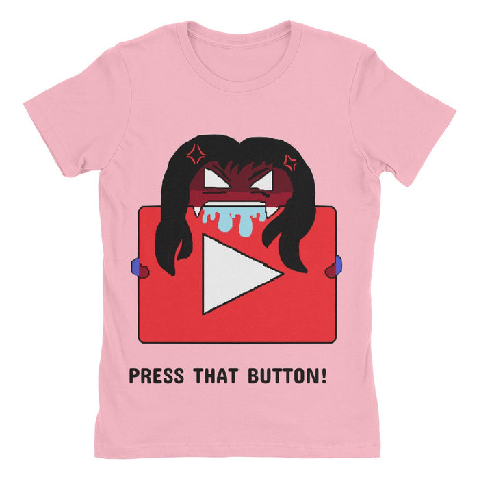 Press that YouTube Button! Women's Cotton Boyfriend T-Shirt