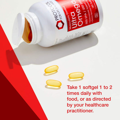 Firebrick Protocol For Life Balance Molecularly Distilled Ultra Omega-3 500 EPA / 250 DHA 180 Softgels