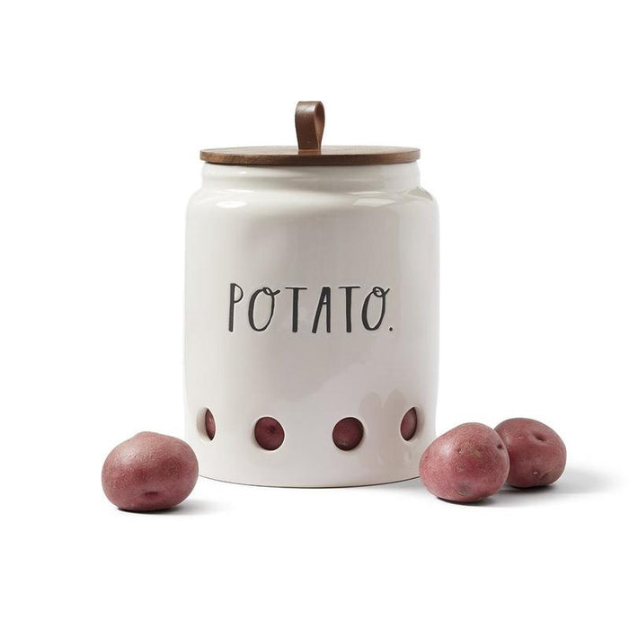 Rae Dunn - Stem Print Potato Keeper