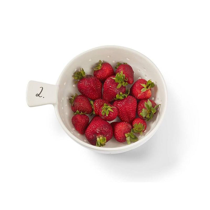 RAE DUNN CLAY - STEM PRINT COLANDER SET OF 2