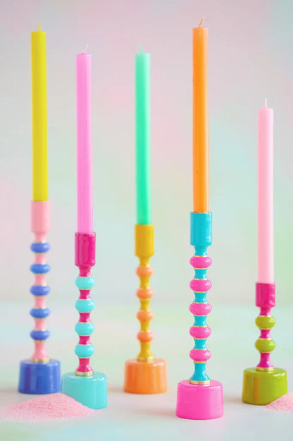 Rainbow Stripe Candles Sticks