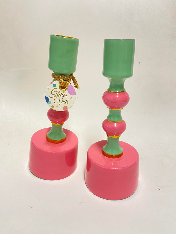 Rainbow Stripe Candles Sticks