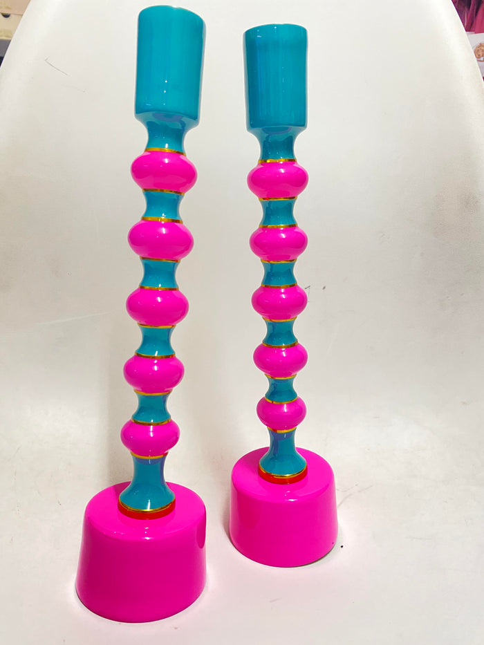 Large Hot Pink/ Light Blue
