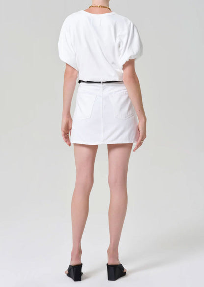 Ramona Skirt in Soft White-Denim-Uniquities