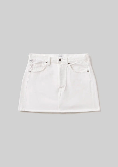 Ramona Skirt in Soft White-Denim-Uniquities