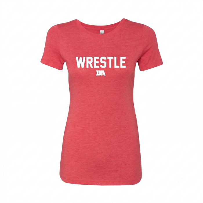 Red Wrestle Womens Triblend Shirt