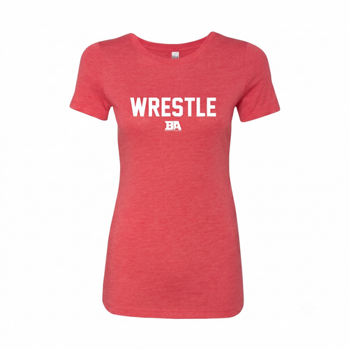 Red Wrestle Womens Triblend Shirt