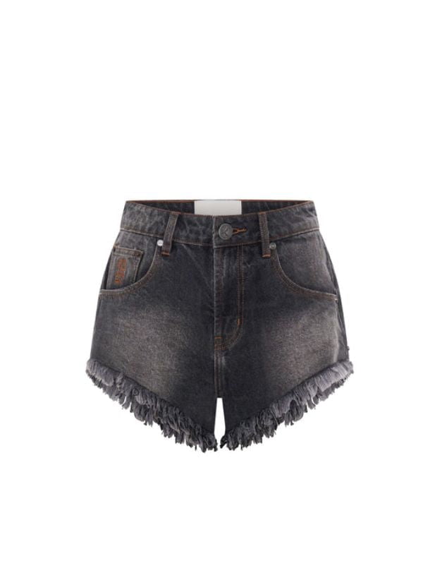 Shorts One Teaspoon Renegades High Waist Denim Shorts Worn Black Apoella