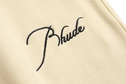 RHUDE embroidered slogan logo sweatpants