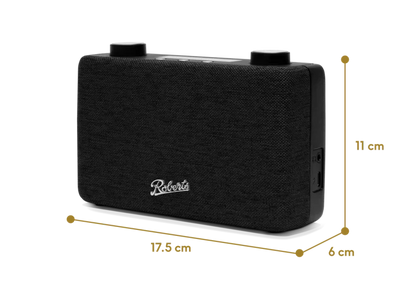 Roberts PLAY 11 DAB DAB+ FM Portable Digital Radio Black Black