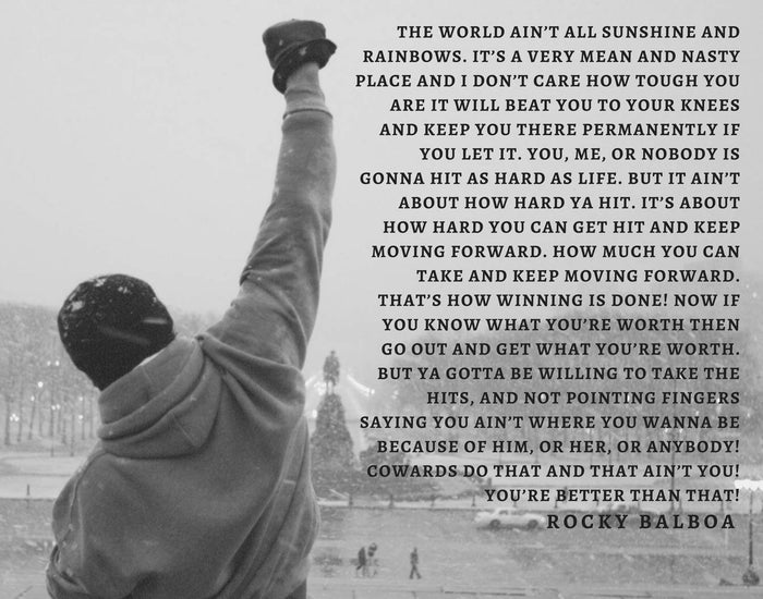 Rocky balboa movie poster Rocky Balboa Rocky poster Rocky quote Boxing poster Boxing Poster gift for him