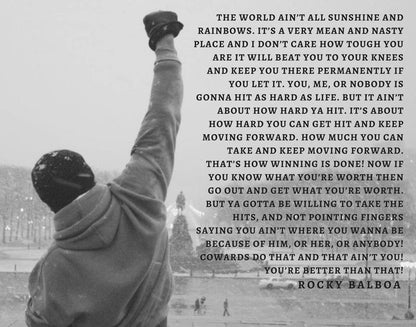 Rocky balboa movie poster Rocky Balboa Rocky poster Rocky quote Boxing poster Boxing Poster gift for him