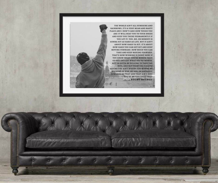 Rocky balboa movie poster Rocky Balboa Rocky poster Rocky quote Boxing poster Boxing Poster gift for him