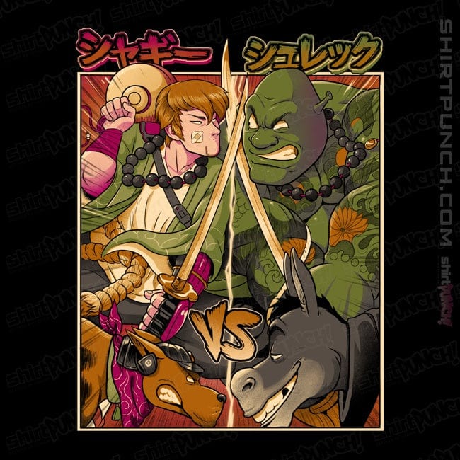 Daily_Deal_Shirts Magnets / 3"x3" / Black Samurai Sukubi vs Shurekku