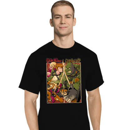 Daily_Deal_Shirts T-Shirts, Tall / Large / Black Samurai Sukubi vs Shurekku