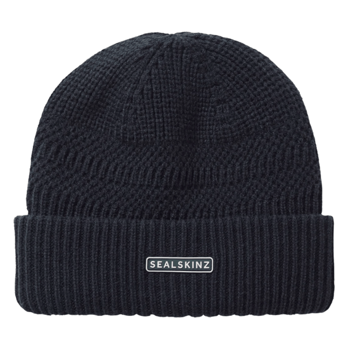 Sealskinz Gressenhall Waterproof Cold Weather Textured Stripe Roll Cuff Beanie Men