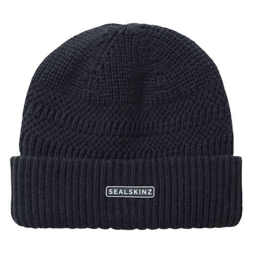 Sealskinz Gressenhall Waterproof Cold Weather Textured Stripe Roll Cuff Beanie Men