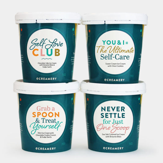 Photo of eCreamery's Self Care 4 pint ice cream gift
