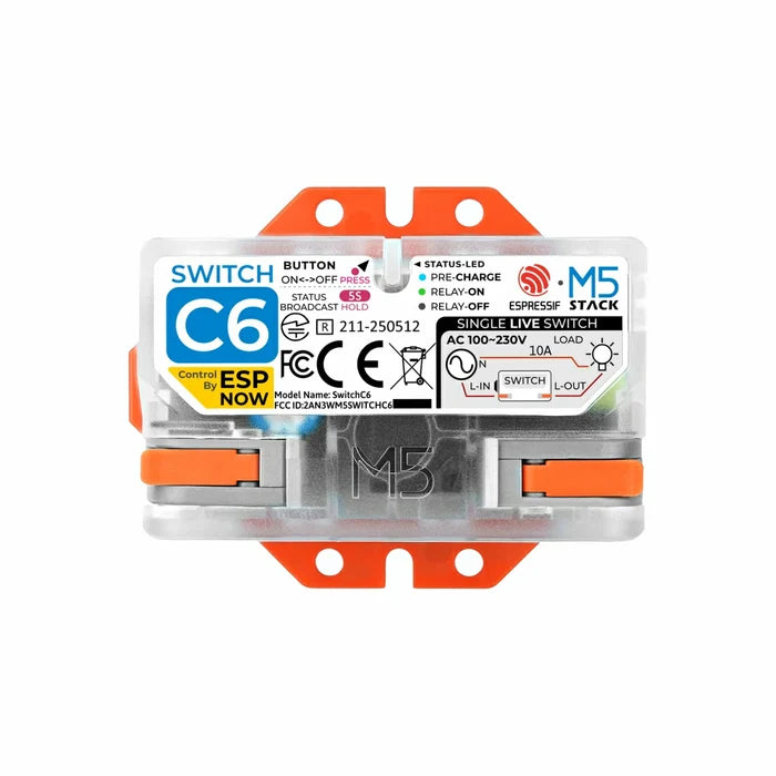 Single Live Wire Wi-Fi Smart Switch (ESP32-C6) - m5stack-store