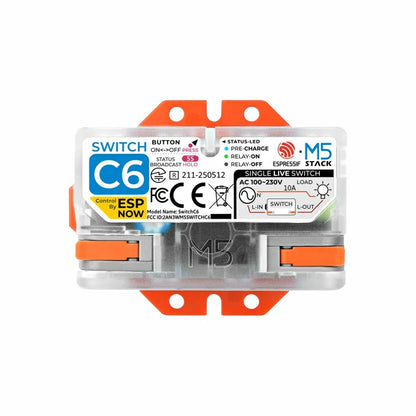 Single Live Wire Wi-Fi Smart Switch (ESP32-C6) - m5stack-store