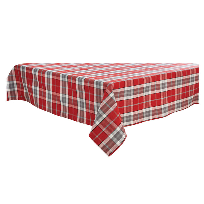 high quality seasonal red plaid tablecloth set