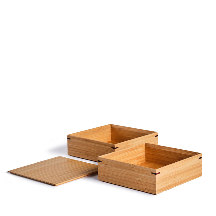 Small Two-Tiered Square Lunch Box