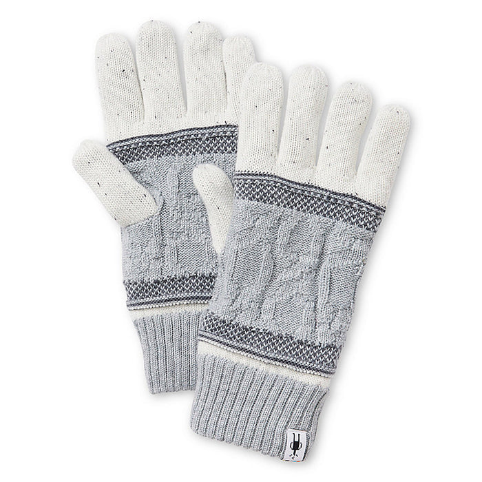 Smartwool Popcorn Cable Glove Accessories Smartwool Natural Donegal-H46