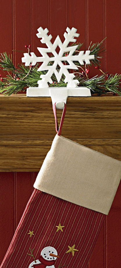 Snowflake Stocking Hanger - White (Set of 2)
