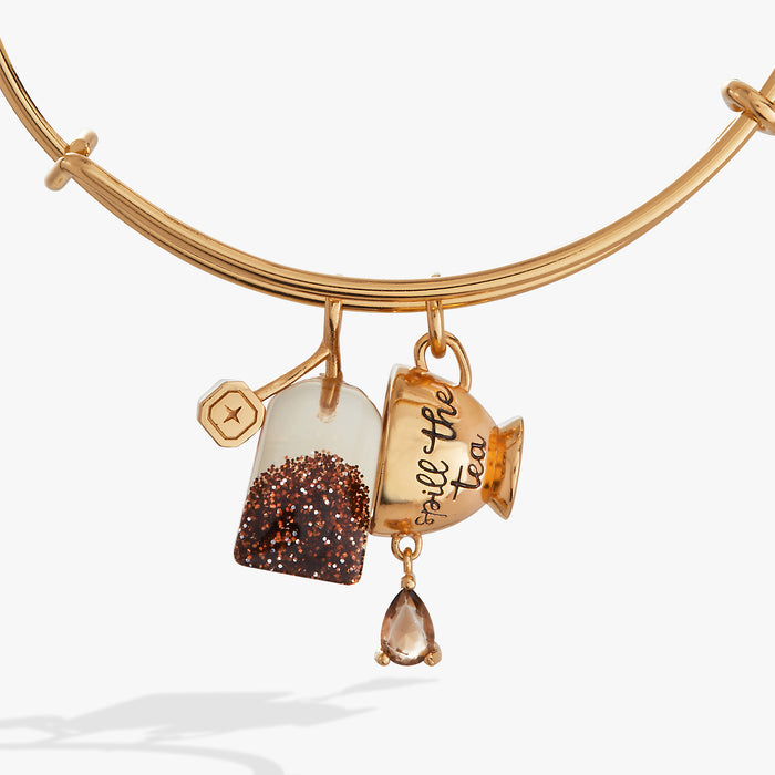 'Spill the Tea' Cup & Tea Bag Charm Bangle