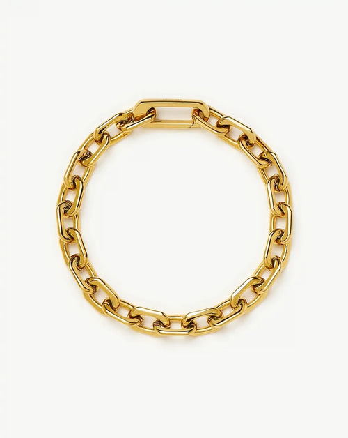 Square Paperclip Chain Bracelet | 18ct Gold Plated Bracelets Missoma