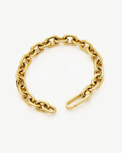 Square Paperclip Chain Bracelet | 18ct Gold Plated Bracelets Missoma