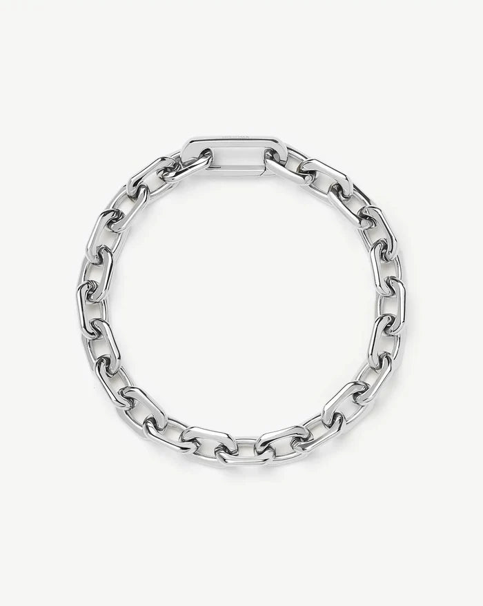 Square Paperclip Chain Bracelet | Platinum Plated Bracelets Missoma