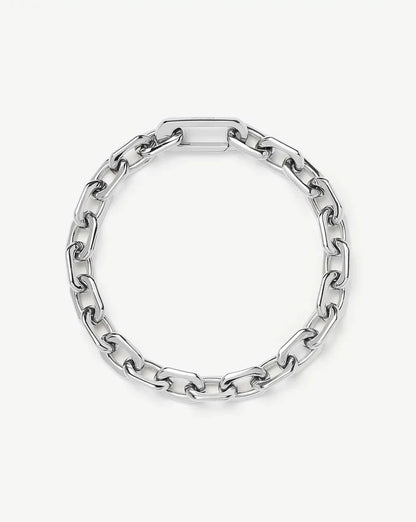 Square Paperclip Chain Bracelet | Platinum Plated Bracelets Missoma