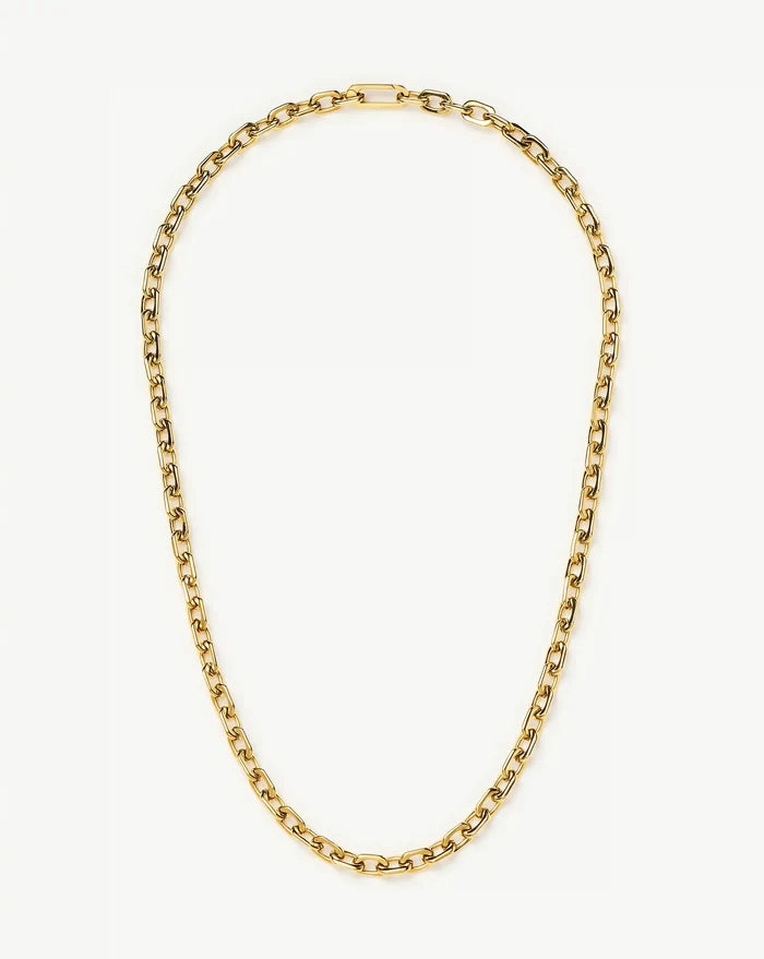 Square Paperclip Chain Necklace | 18ct Gold Plated Necklaces Missoma