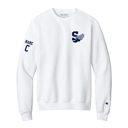 Staples Boys Cross Country Champion Crewneck Sweatshirt Logowear Staples Boys Cross Country White Mens S