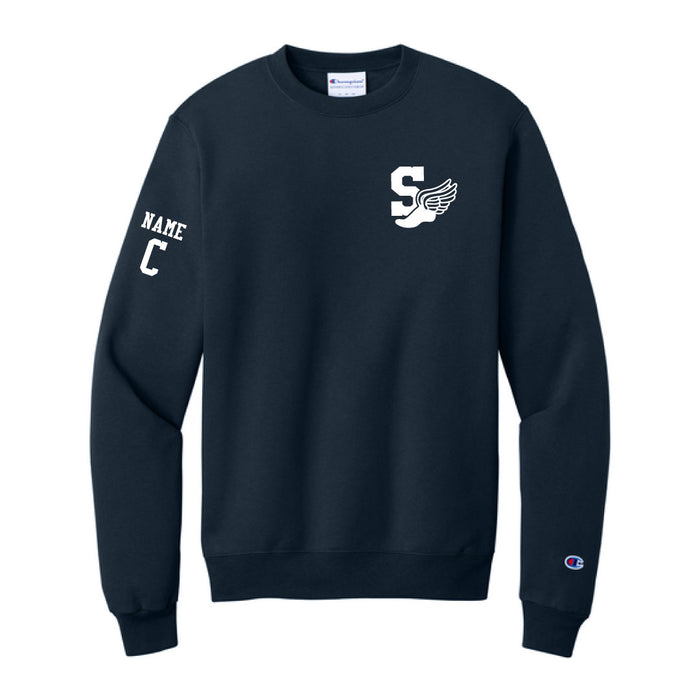 Staples Boys Cross Country Champion Crewneck Sweatshirt Logowear Staples Boys Cross Country Navy Mens S