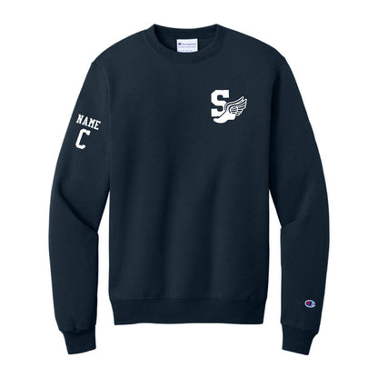 Staples Boys Cross Country Champion Crewneck Sweatshirt Logowear Staples Boys Cross Country Navy Mens S