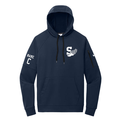 Staples Boys Cross Country Nike Therma Fit Hoodie Logowear Staples Boys Cross Country Navy Mens S
