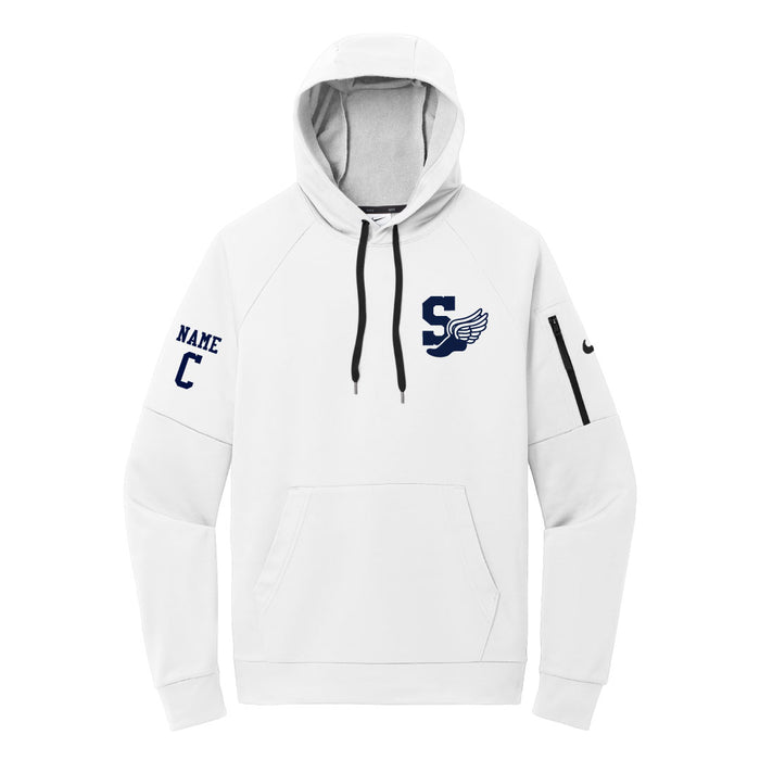 Staples Boys Cross Country Nike Therma Fit Hoodie Logowear Staples Boys Cross Country White Mens S