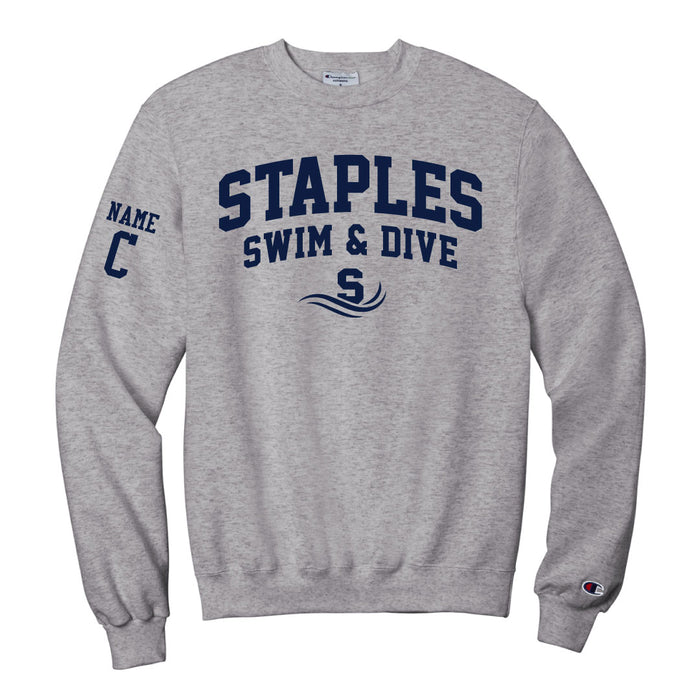 Staples Girls Swim & Dive Champion Crewneck Sweatshirt Logowear Staples Girls Swim & Dive